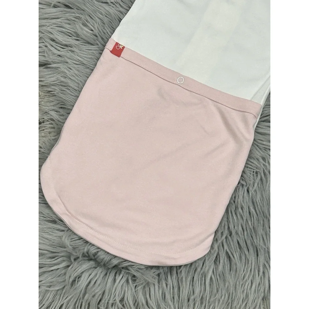 Goumi‎ Kids JAMMS Organic Bamboo Cotton Baby Long Sleeve Gown Bodysuit Pink 3/6M